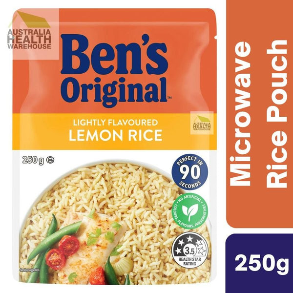 Expiry date: 22/04/2024 Ben's Original Lightly Flavoured Lemon Rice Microwave Rice Pouch 250g