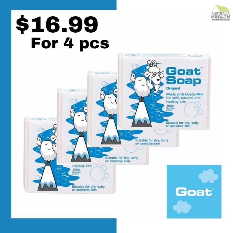 Goat Soap Original Value Pack (4 x 100g Soap Bars)