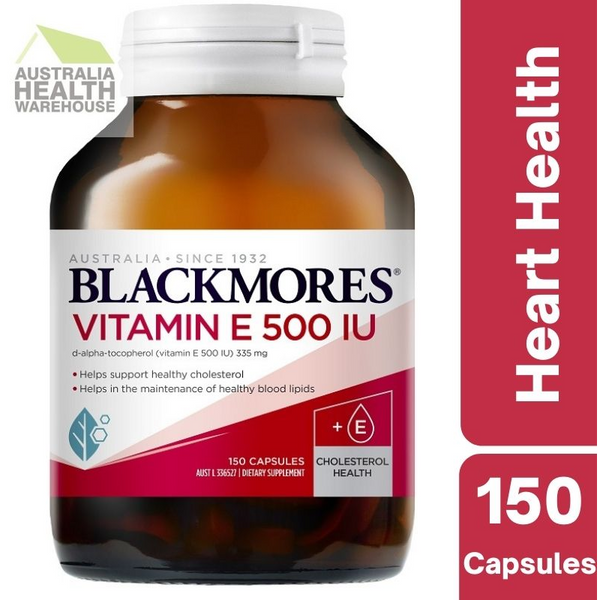Blackmores Natural Vitamin E 500IU 150 Capsules February 2026
