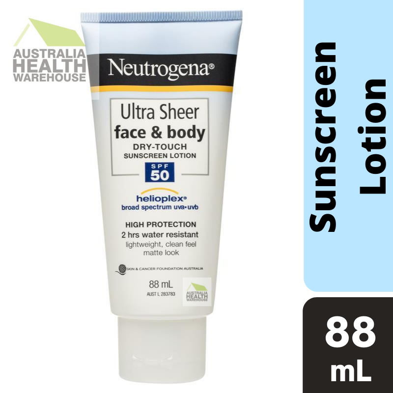 [CLEARANCE] Neutrogena Ultra Sheer Face & Body Dry Touch Sunscreen Lotion SPF50 88mL January 2024
