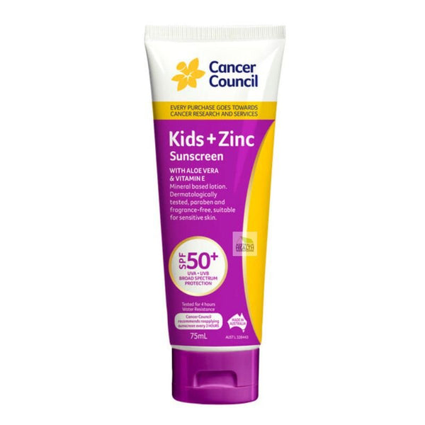 [Expiry: 01/2026] Cancer Council Kids +Zinc Sunscreen SPF 50+ Tube 75mL
