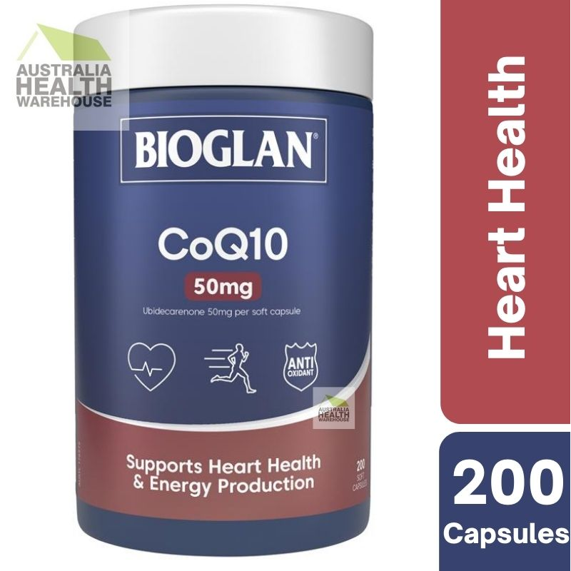Bioglan CoQ10 50mg 200 Capsules January 2026
