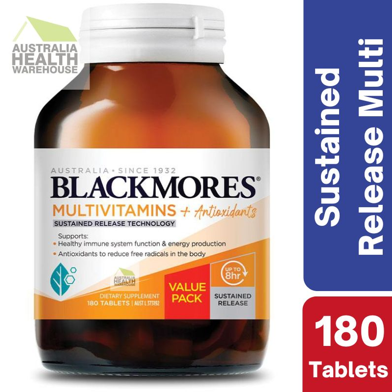 Blackmores Sustained Release Multivitamins + Antioxidants 180 Tablets May 2024