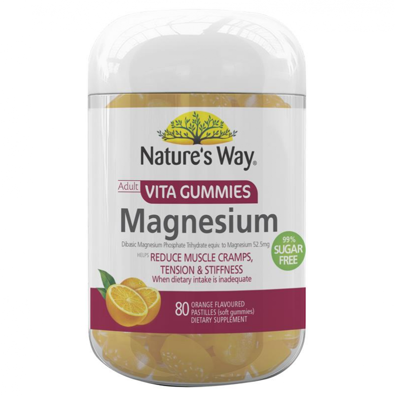 [Expiry: 07/2025] Nature's Way Adult Vita Gummies Magnesium 80 Gummies