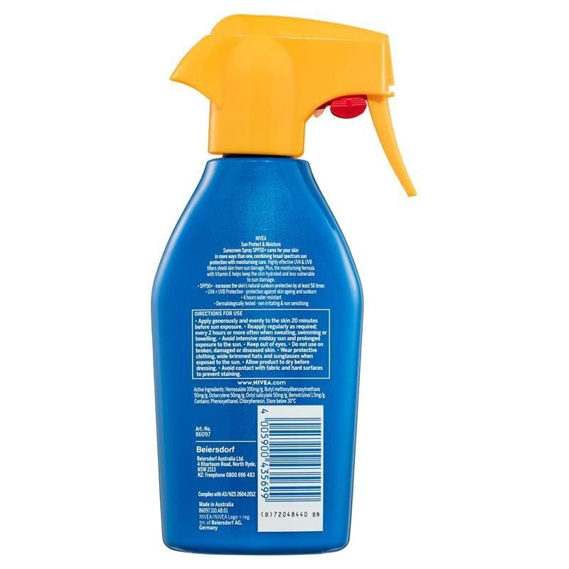 [EXPIRY: December 2024] Nivea Sun SPF 50+ Protect & Moisture Sunscreen Trigger Spray 300mL