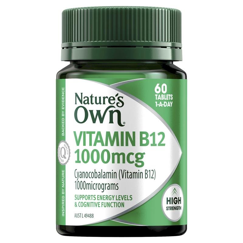 [Expiry: 09/2024] Nature's Own Vitamin B12 1000mcg 60 Tablets