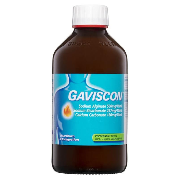 [Expiry: 08/2026] Gaviscon Heartburn & Indigestion Relief Peppermint 600mL