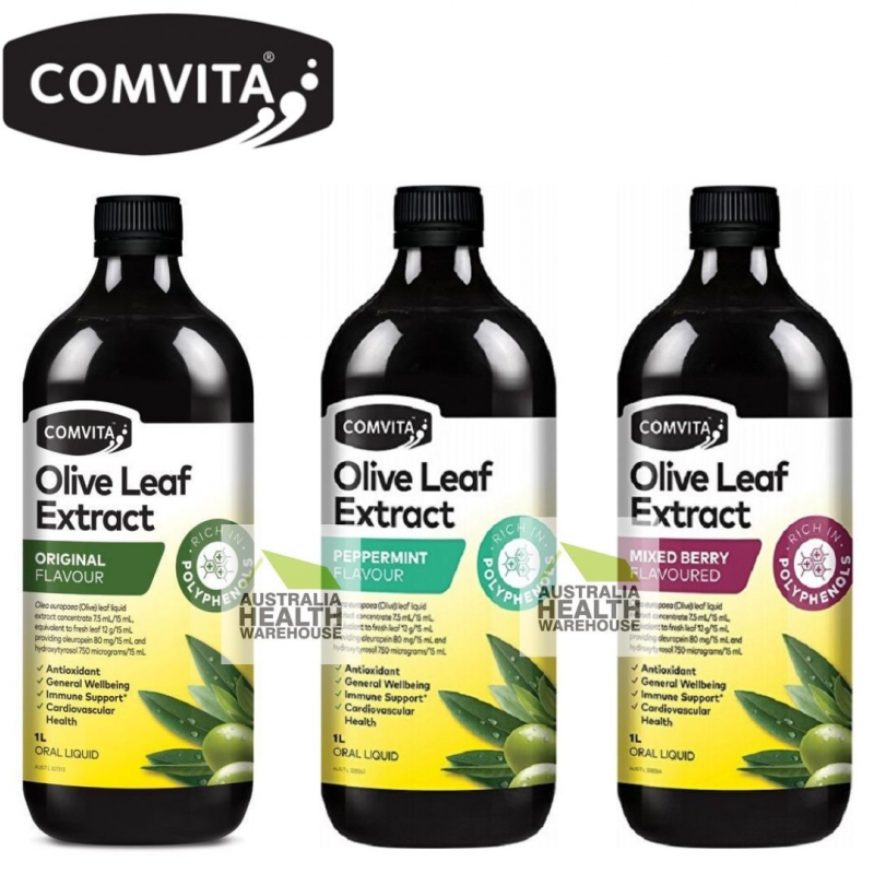 [Expiry: 03/2025] Comvita Olive Leaf Extract Peppermint Flavour 1 Litre